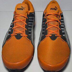 Puma IO Cell Mens Orange Black and Gray Lace Up Sneakers Size 13